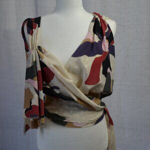 M Missoni Silk Wrap Top IT 42 (US 6) Never Worn with Tags